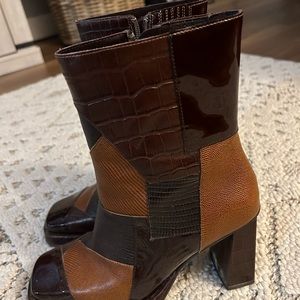 Jeffrey Campbell Maximal Dark Brown Boots